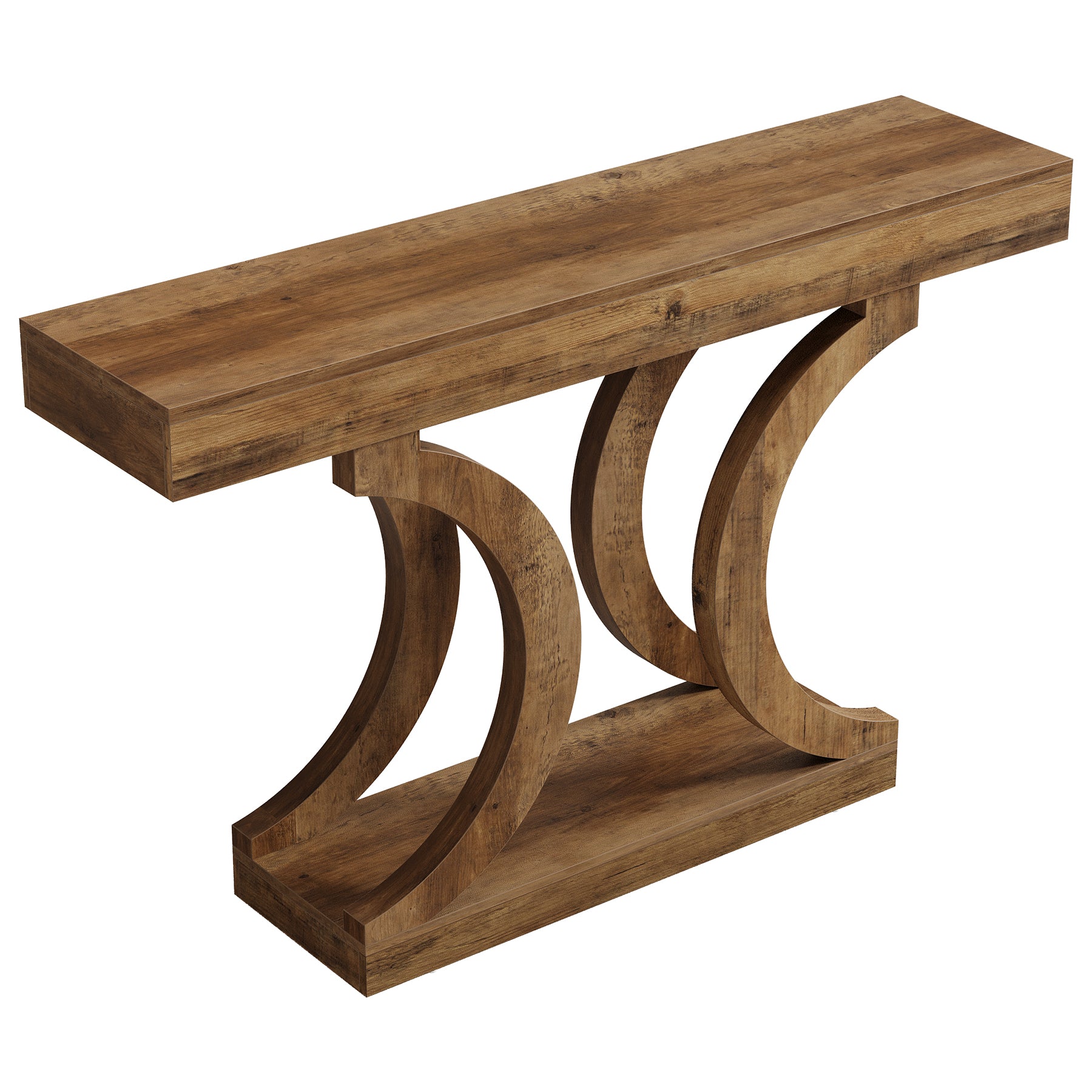 43.3" Console Table, Unique Sofa Table Behind The Couch with Curved Legs