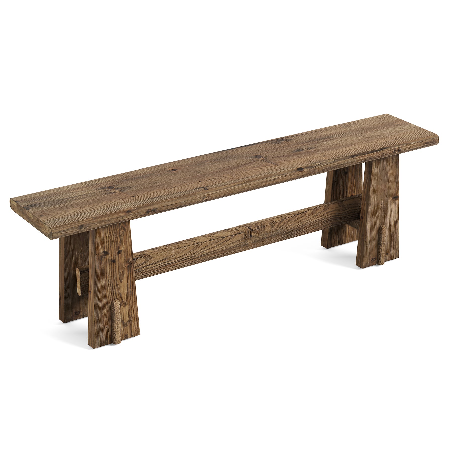 59" Wood Entryway Bench, Traditional Hallway Bench End of Bed Bench