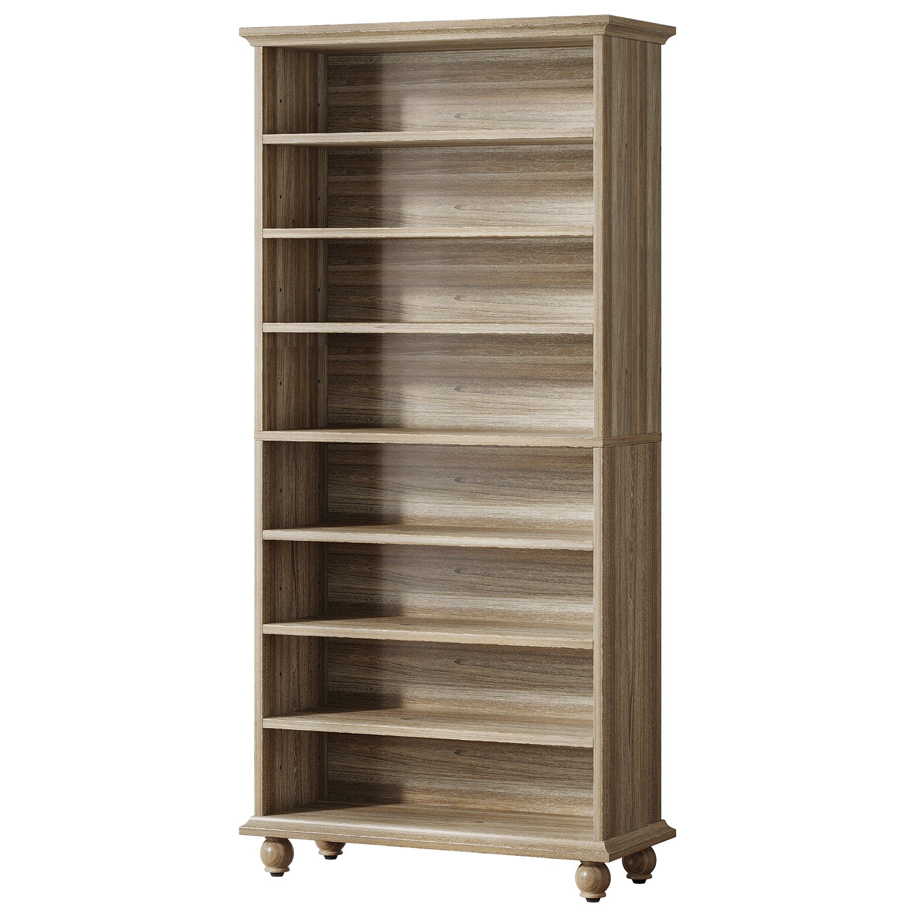 9 - Tier Wood Shoe Cabinet Rack with LED Lighting & Solid Wood Legs Tribesigns
