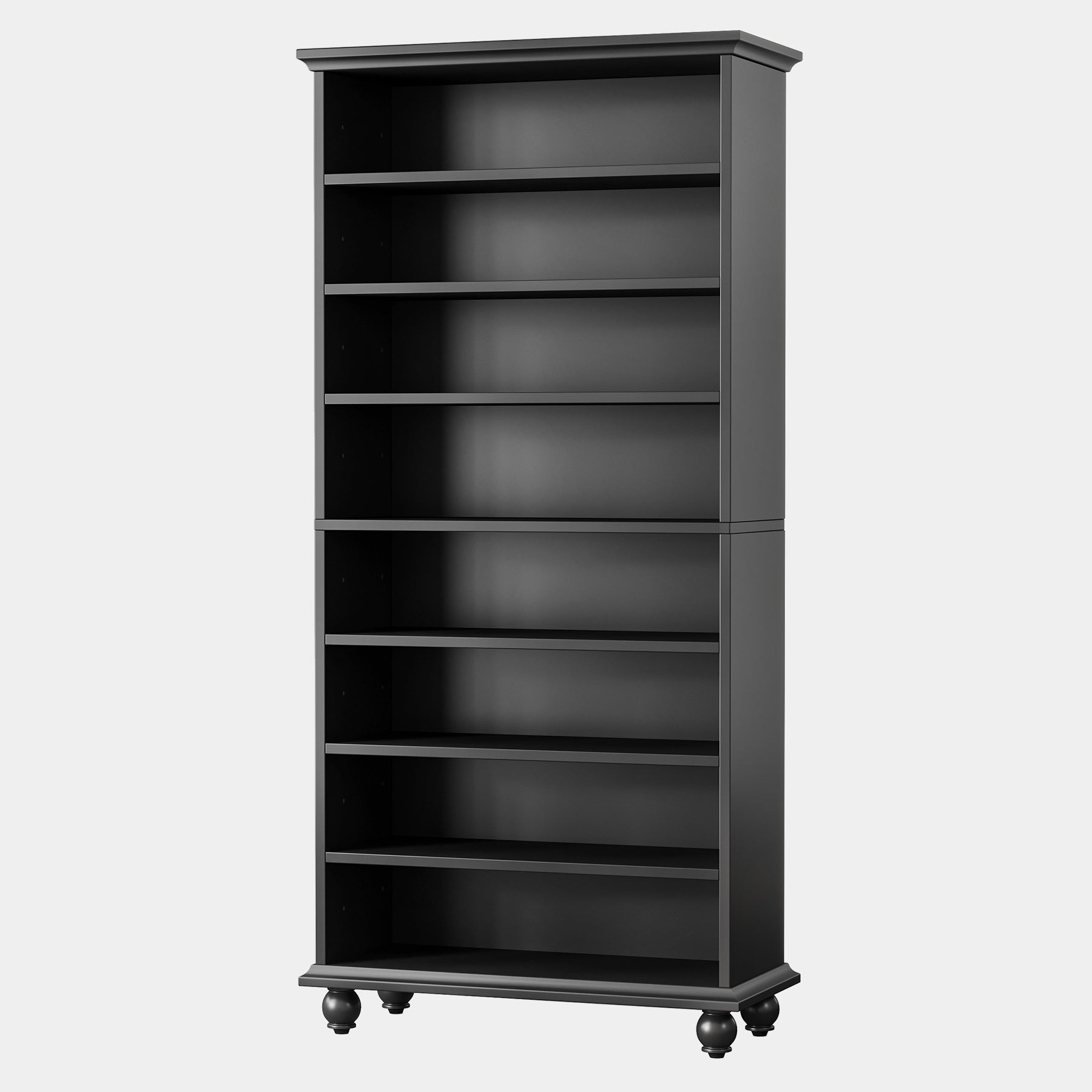 9-Tier Wood Shoe Cabinet Rack with LED Lighting & Solid Wood Legs Tribesigns