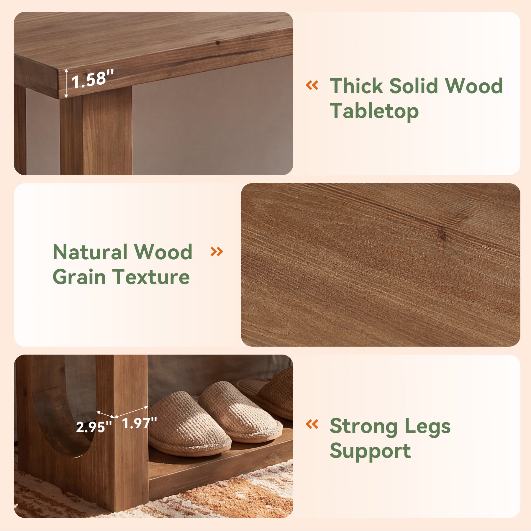 70.9" Solid Wood Entryway Bench, Farmhouse Shoe Bench with 2-Tier Storage for Hallway
