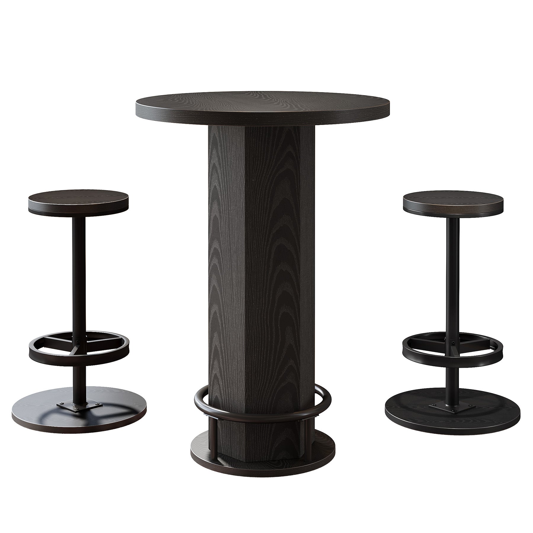 Bistro Sets with 2 Barstools, Pub Cocktail Table Bar Table with Chairs
