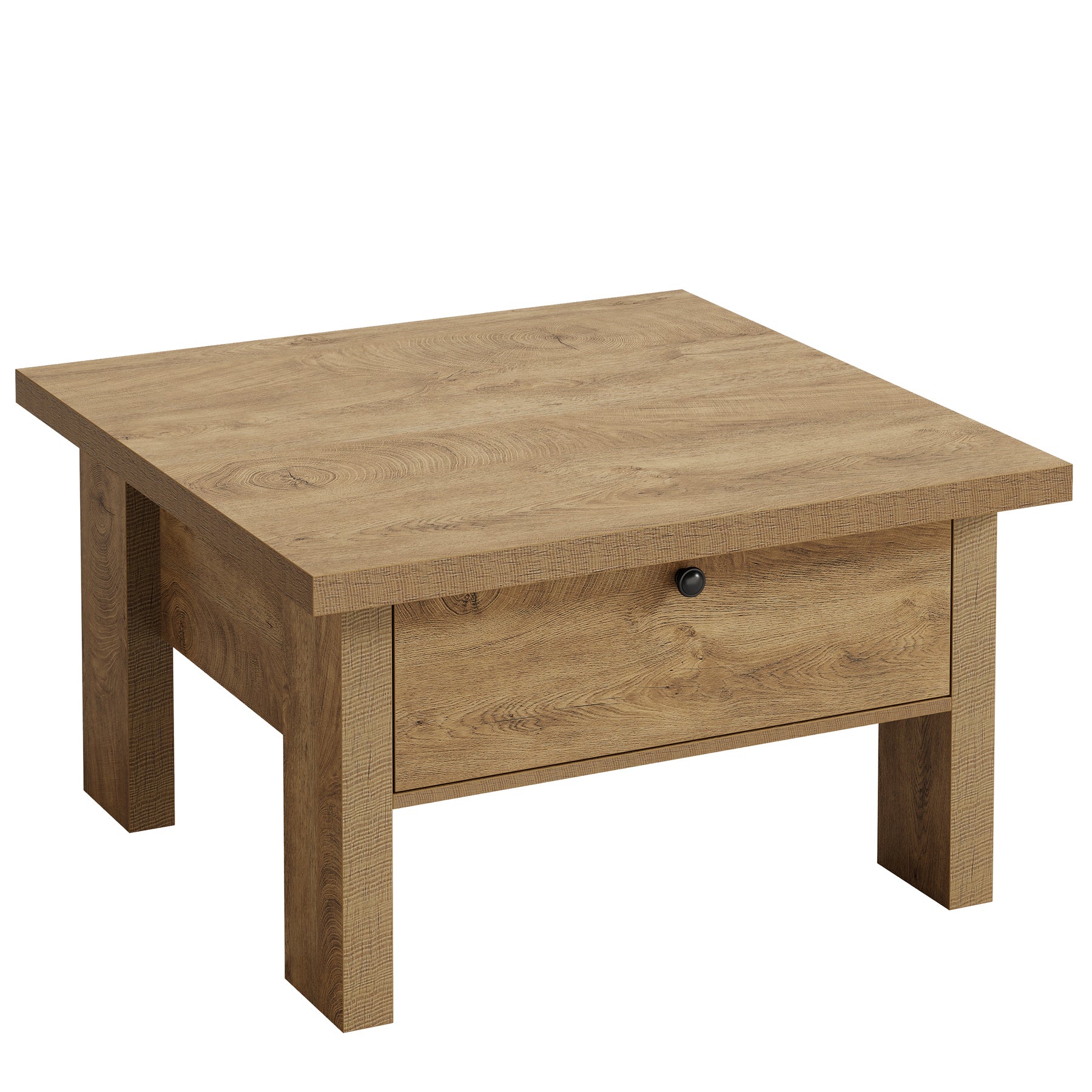 31.5" Coffee Table, Square Center Tea Table with Storage Drawer