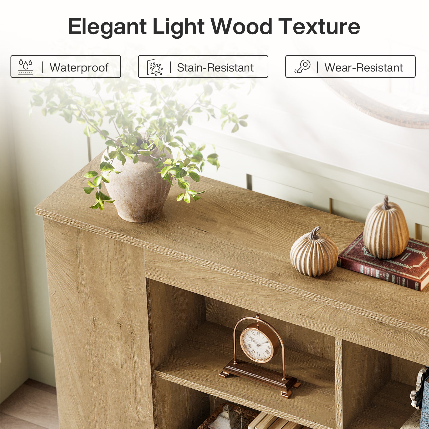 63" Console Table, Wooden Entryway Sofa Table with Storage