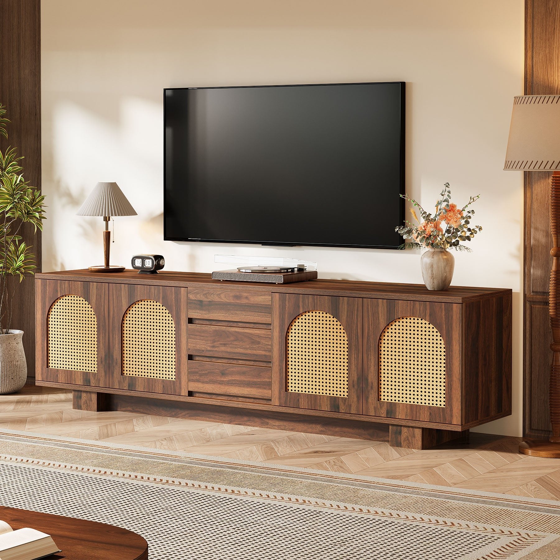 70.9" TV Stand with Storage and Drawers for TVs up to 80"