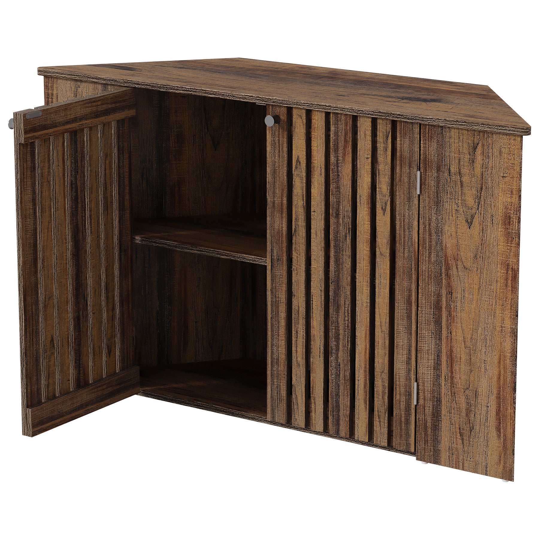 53" Farmhouse TV Stand with Cabinet, Entertainment Center for TVs up to 65"