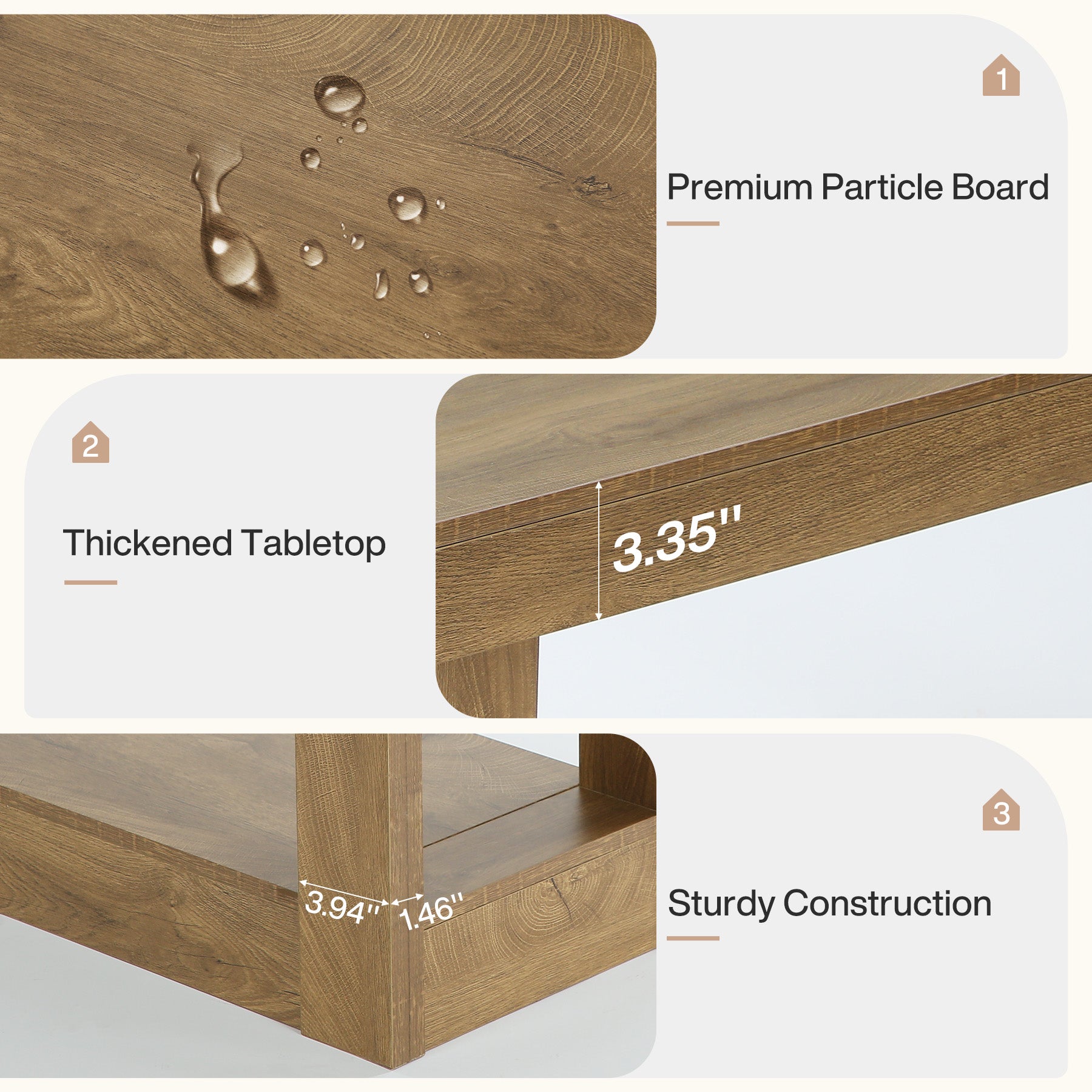 63" TV Stand for TVs up to 75", Farmhouse Entertainment Center with Shelves