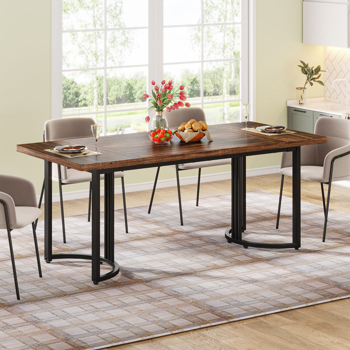 Rectangular Dining Table, 70.87” Long Modern Kitchen Table for 6-8 Person Tribesigns