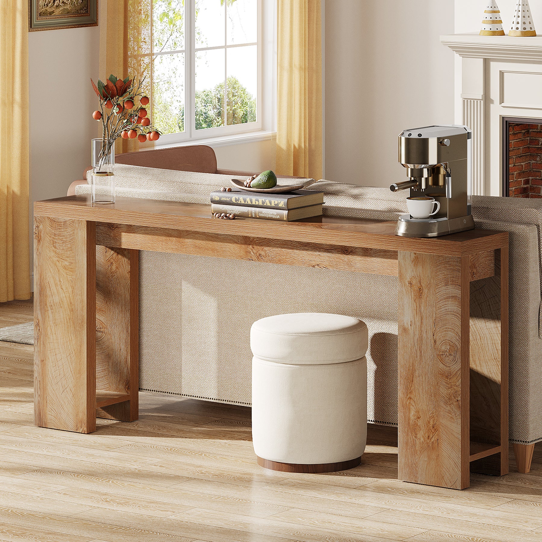 70.9" Console Table, Narrow Entryway Sofa Table Behind Couch