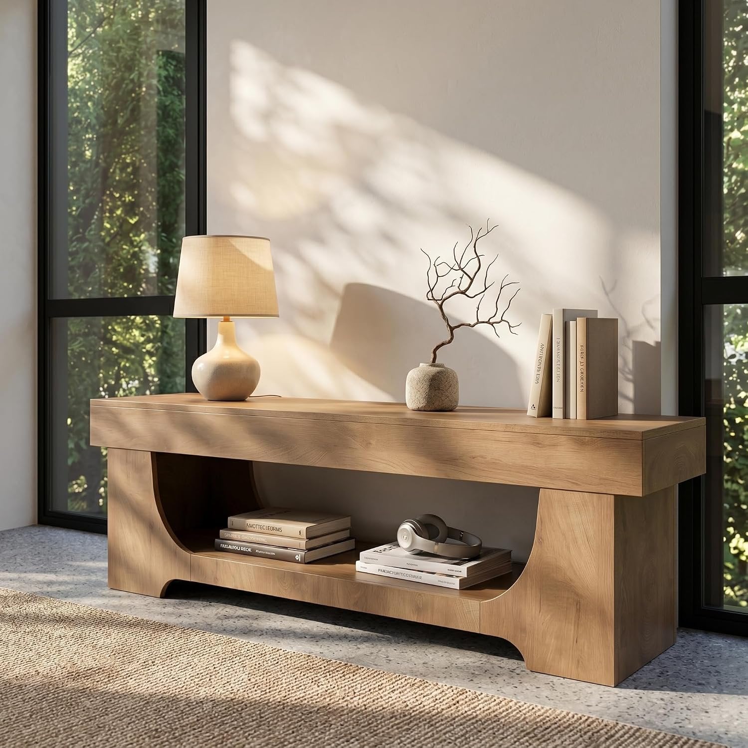 63" Farmhouse TV Stand, Entertainment Center with Storage for TVs Up to 75"