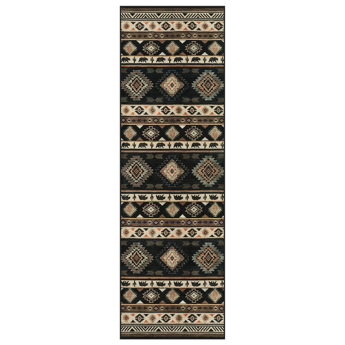 Boho Southwestern Area Rug#Color_Black