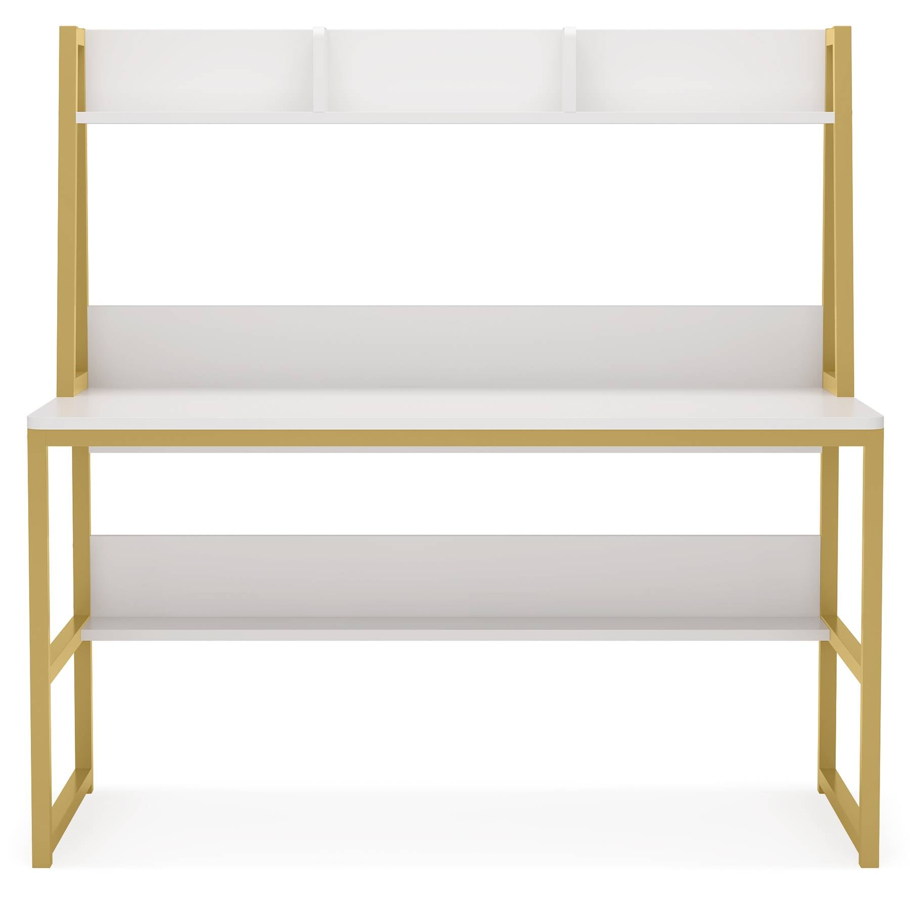 Tribesigns Computer Desk, Home Office Desk with Hutch and Storage Shelf Tribesigns