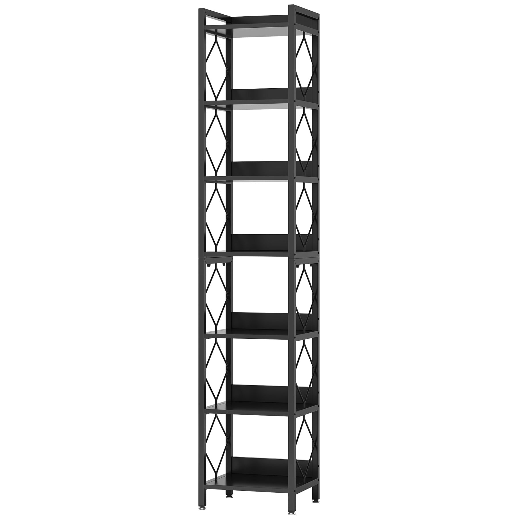 7-Tier Corner Shelf, 78.7" Narrow Bookshelf Corner Bookcase Tribesigns
