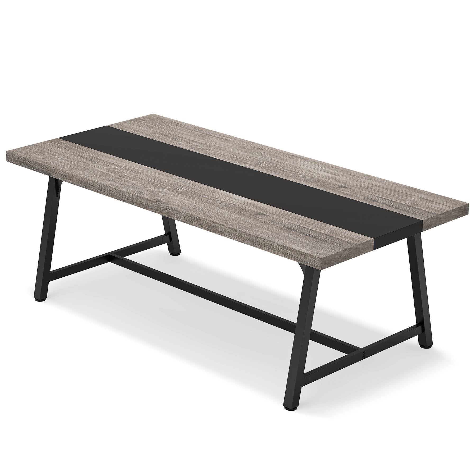 Dining Table for 8 People, 70.87" Rectangular Wood Kitchen Table Tribesigns