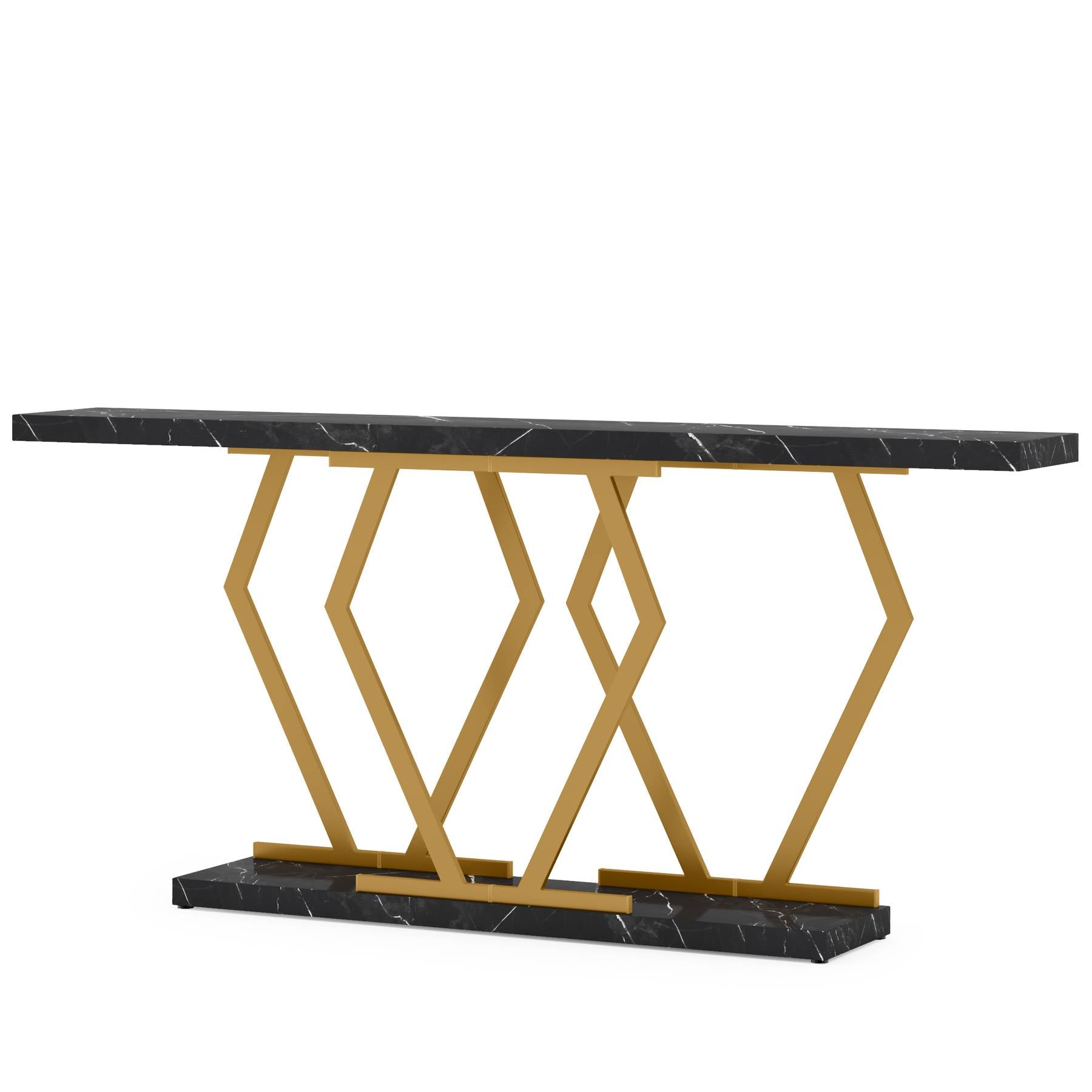 Console Table, Modern 70.9" Sofa Table with Faux Marble Tabletop Tribesigns