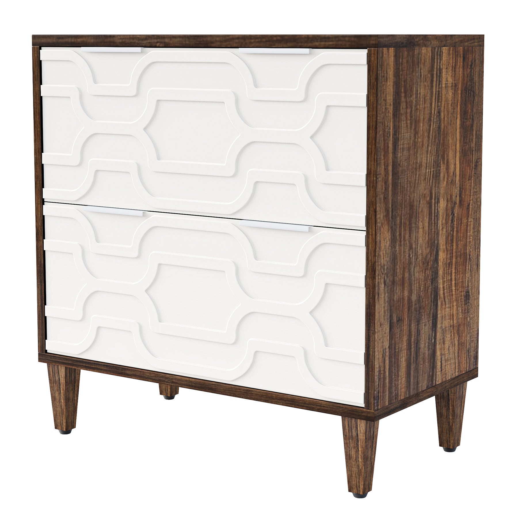 Wood File Cabinet, 2-Drawer Storage Cabinet for A4/Letter/Legal Size Tribesigns