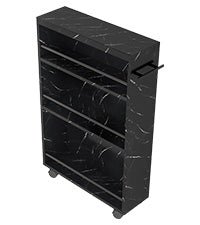 4-Tier Storage Cart, Slim Rolling Narrow Kitchen Cart for Small Place