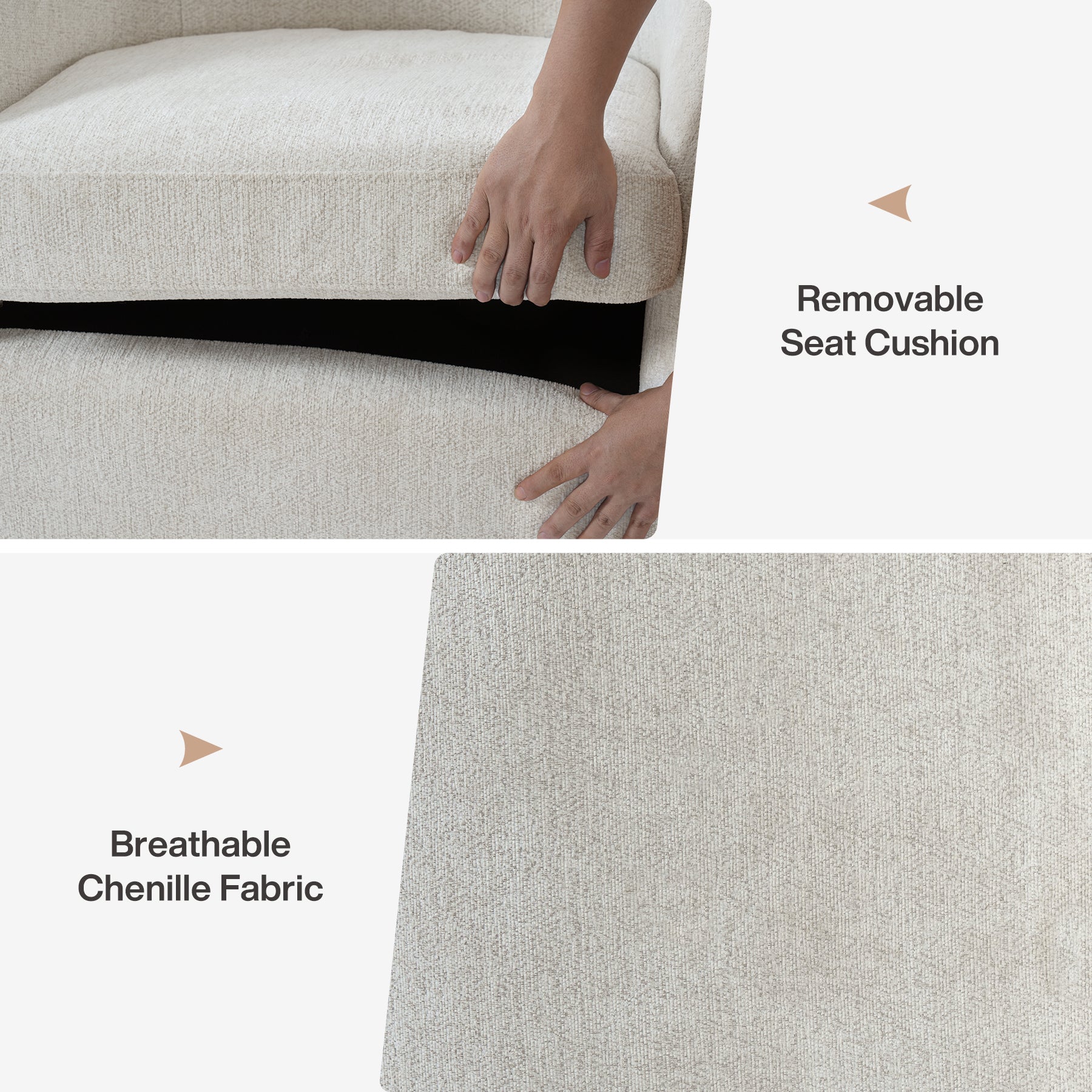 Swivel Accent Chairs, Modern Sofa Seating Chenille Barrel Chairs