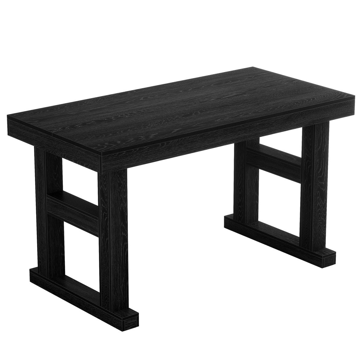 63" Farmhouse Bar Table, Counter Height Pub Table for 4-6 People with Sturdy H-Frame Legs