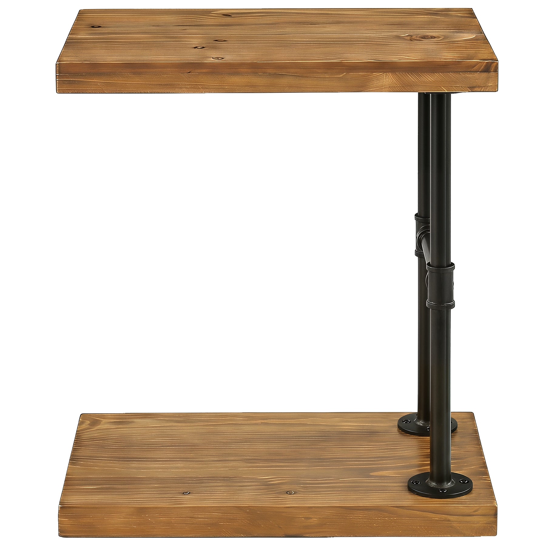 Tribesigns Narrow Solid Wood Nightstand, C-Shaped Bedside Table for Bedroom