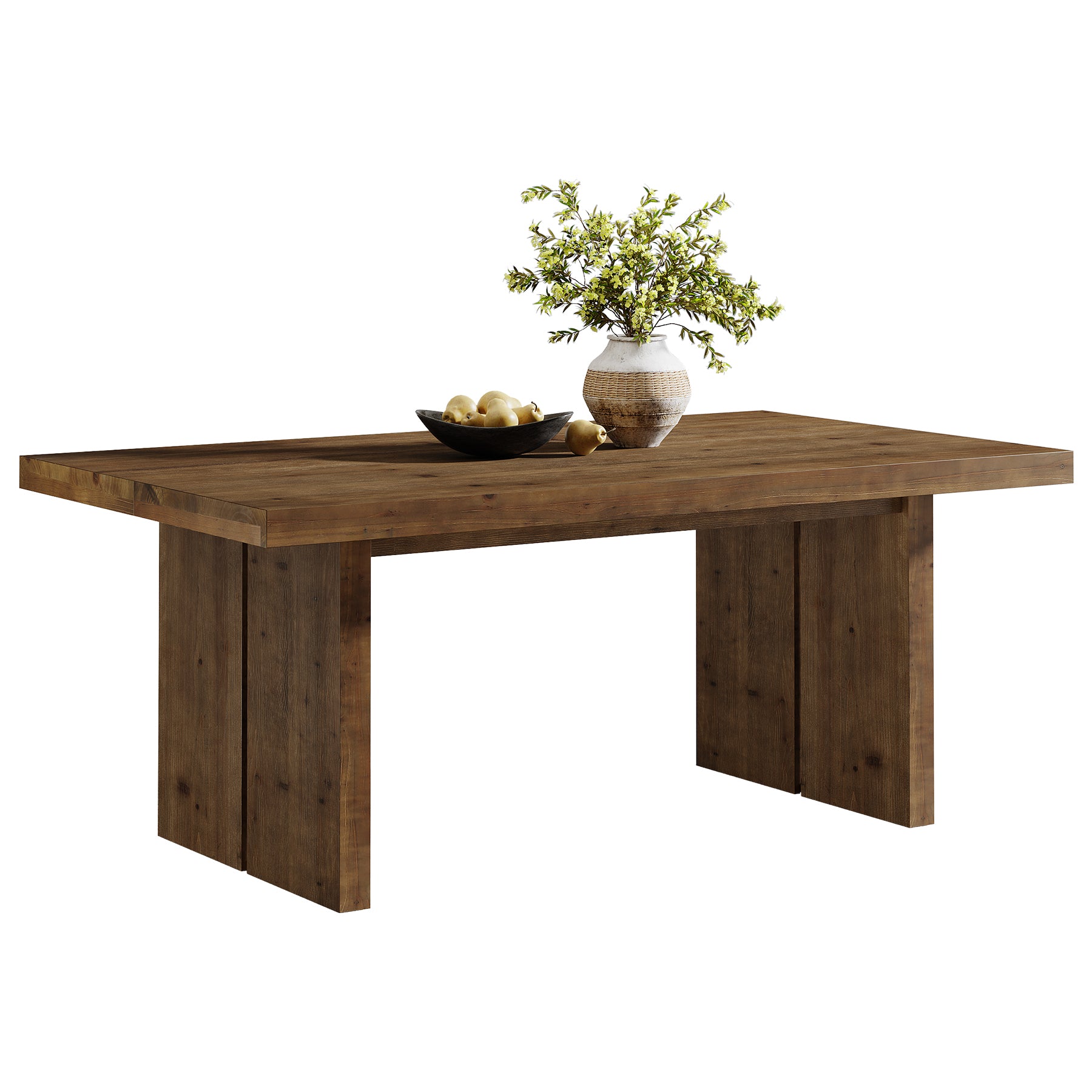 Tribesigns 63" Solid Wood Desk, Farmhouse Executive Computer Desk for Home Office