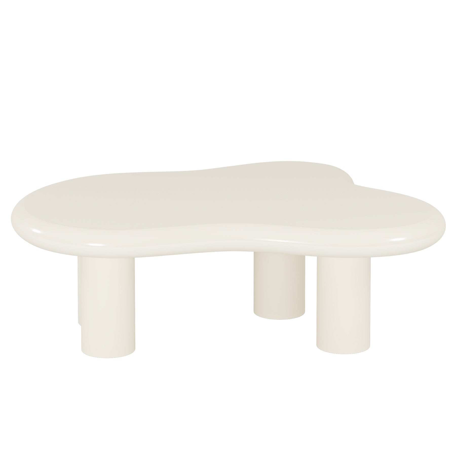 Cloud - Shaped Coffee Table, Modern Center Table with 4 Solid Legs Tribesigns