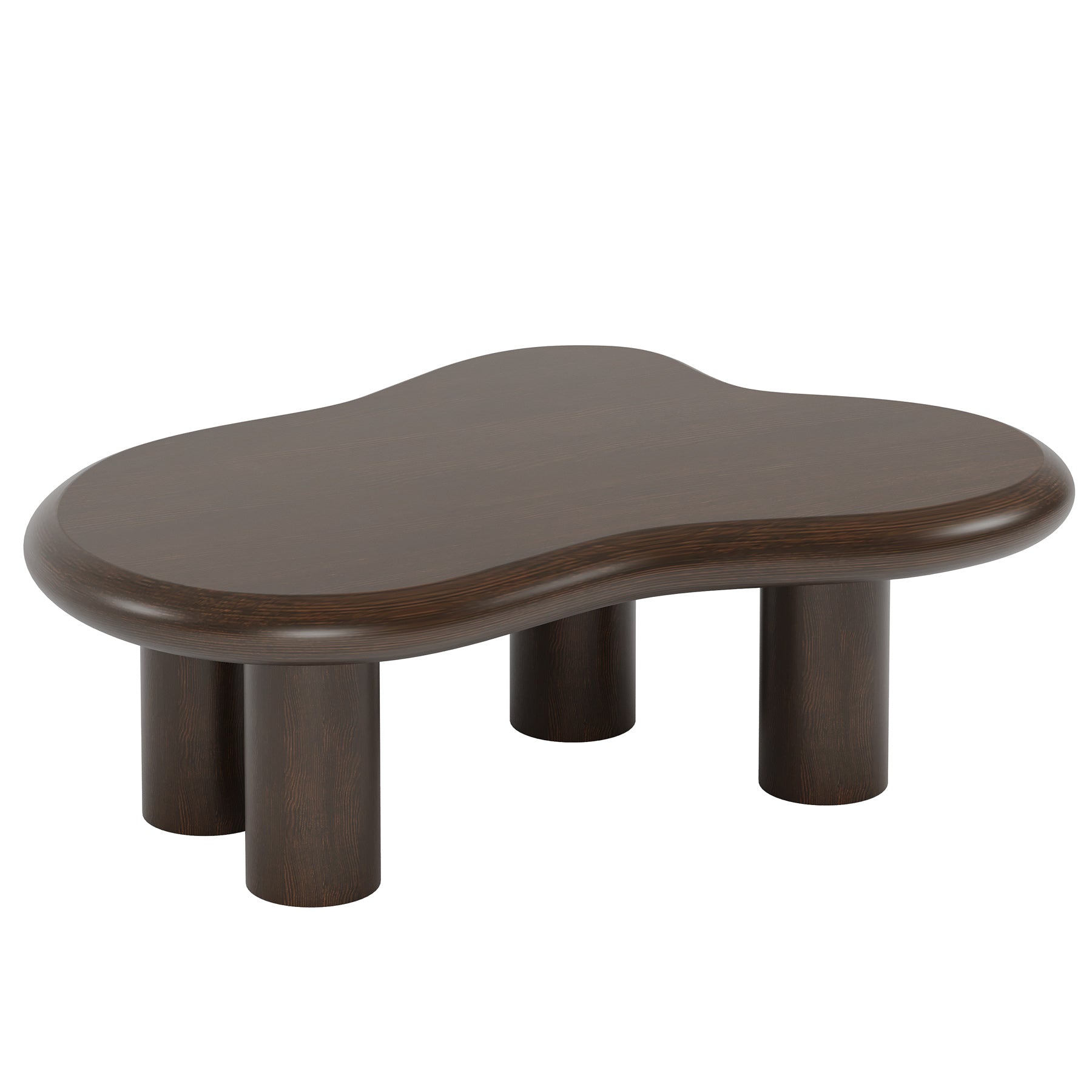 Cloud - Shaped Coffee Table, Modern Center Table with 4 Solid Legs Tribesigns