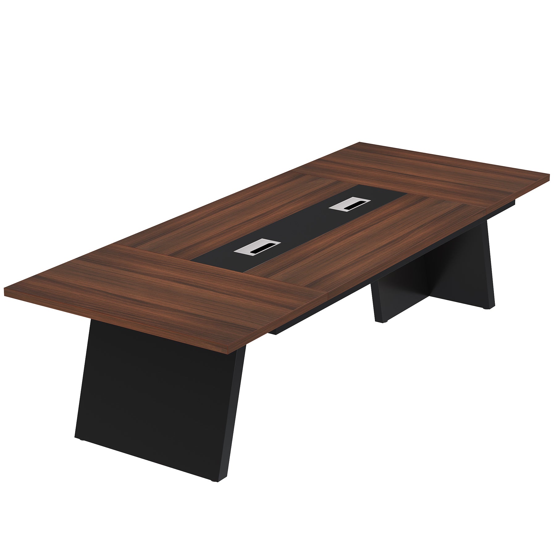 Conference Room Table, 8ft Office Meeting Desk with Cable Management