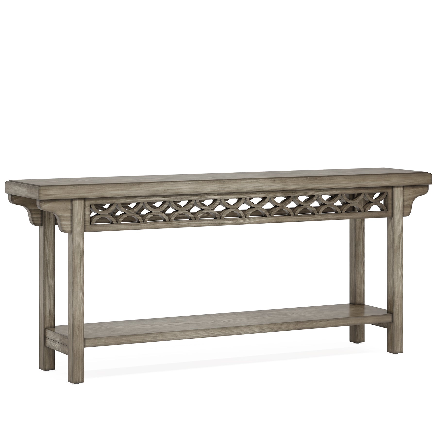 Farmhouse Console Table, 70.8" Narrow Wood Sofa Table with Storage Tribesigns