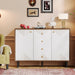 Large Buffet Sideboard, Farmhouse Storage Cabinet with 4 Drawers Tribesigns
