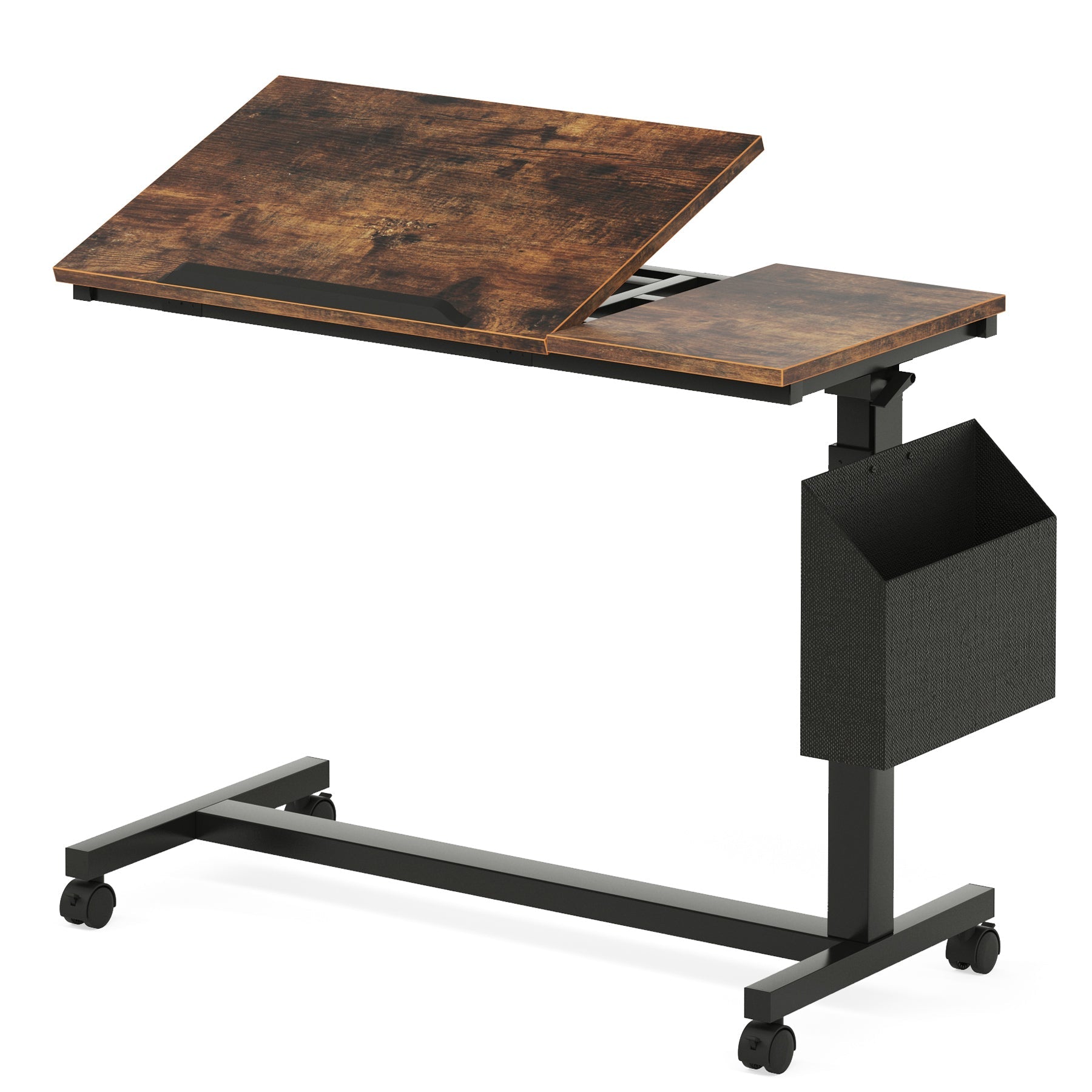 Mobile C Table, Height Adjustable End Table Sofa Snack Table Tribesigns