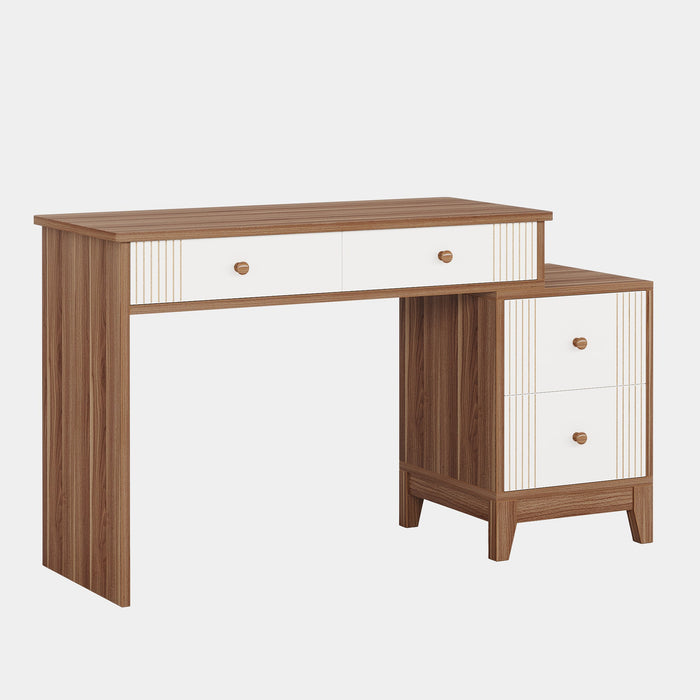 Modern Makeup Vanity Dressing Table with 4 Large Drawers(Without Mirror & Stool) Tribesigns