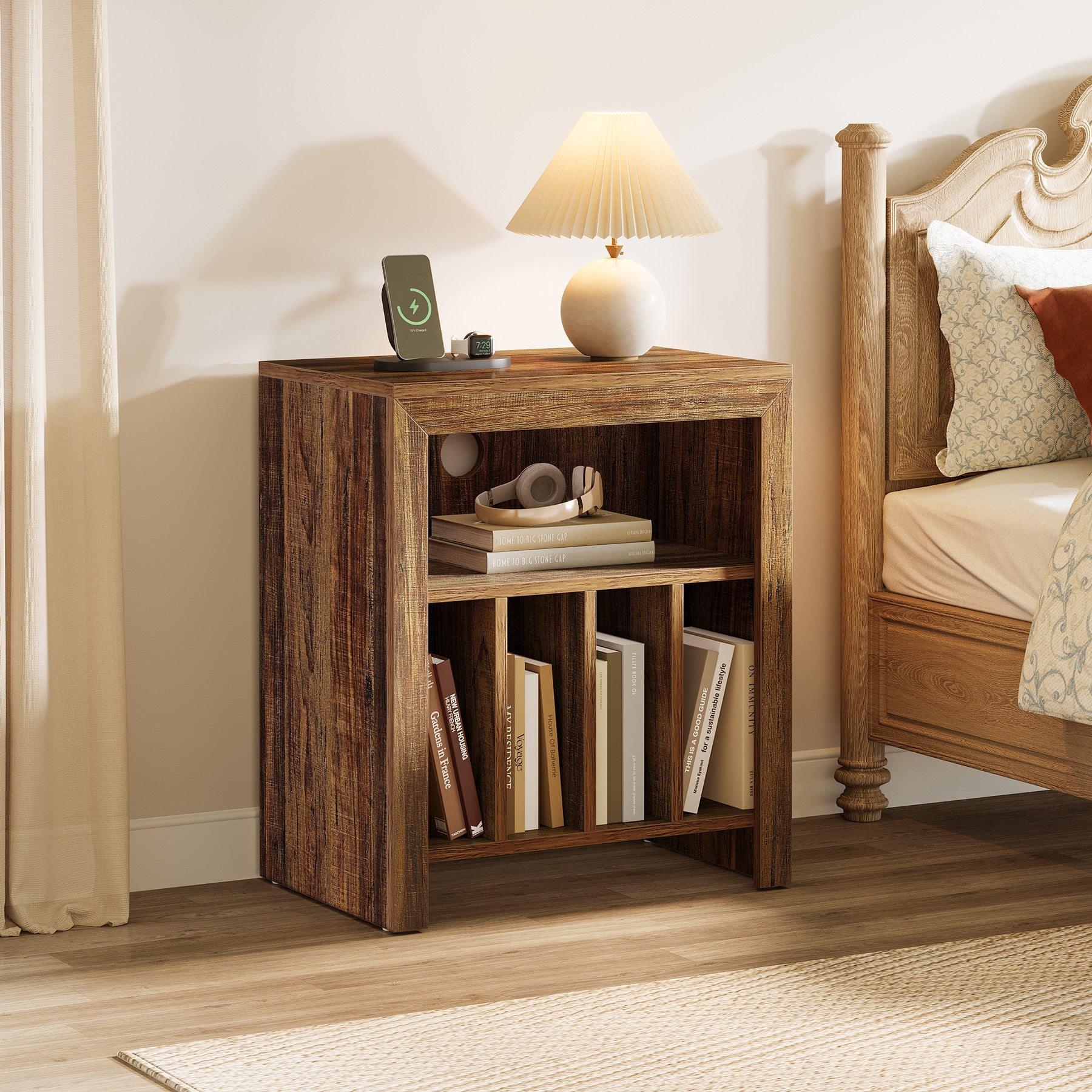 Record Player Stand, Vinyl Record Table Storage Cabinet Turntable Stand Tribesigns