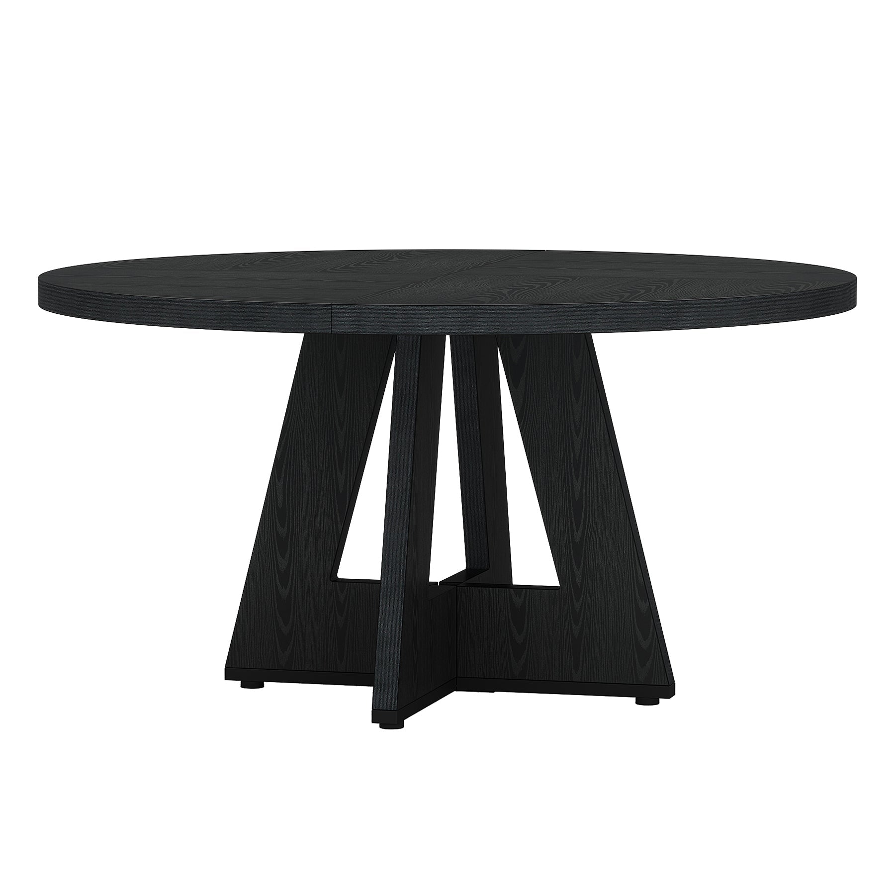 Round Dining Table for 4, 47" Wooden Kitchen Table Farmhouse Dinner Table Tribesigns