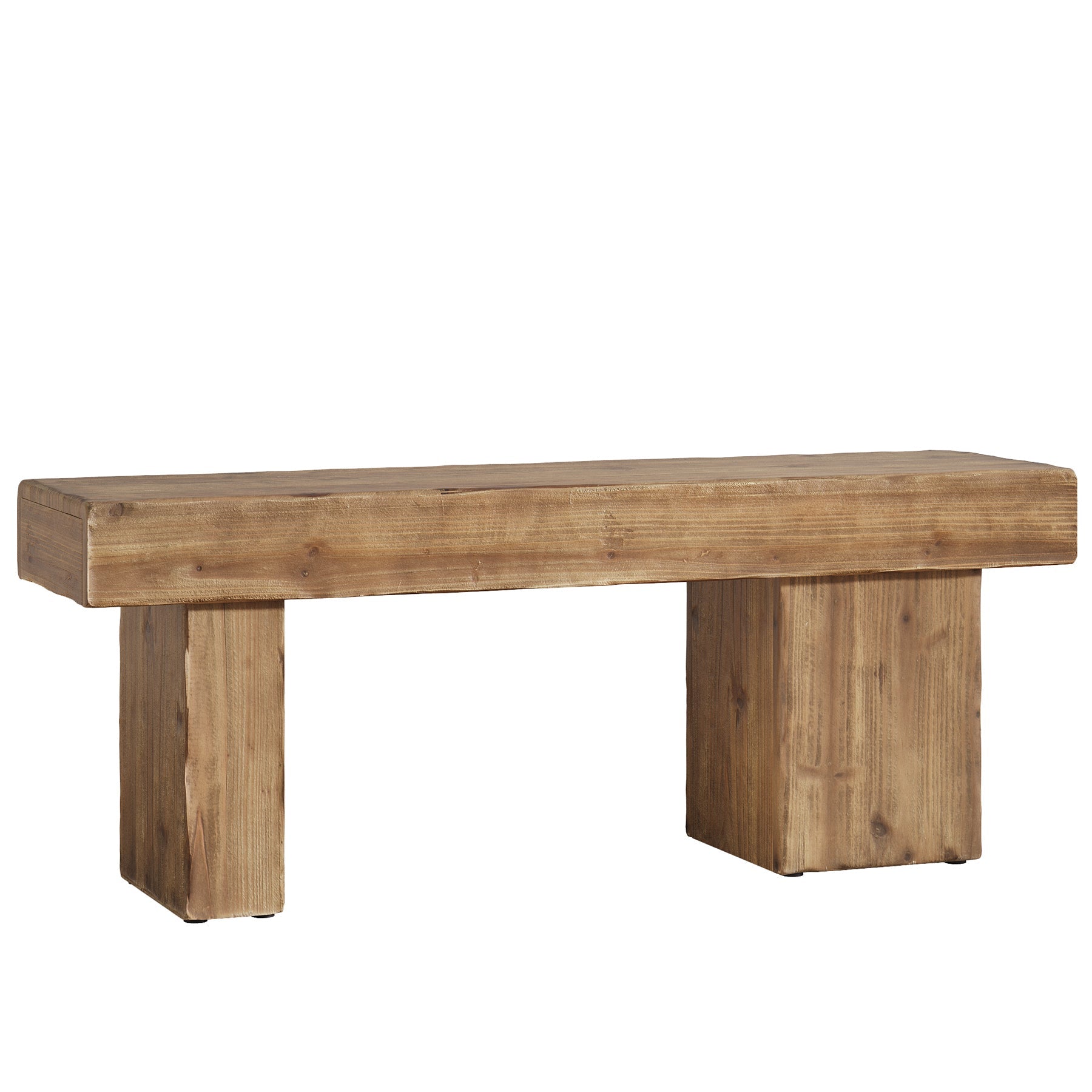 Solid Wood Bench, 47" Farmhouse Entryway Bench with Artistic Legs Tribesigns