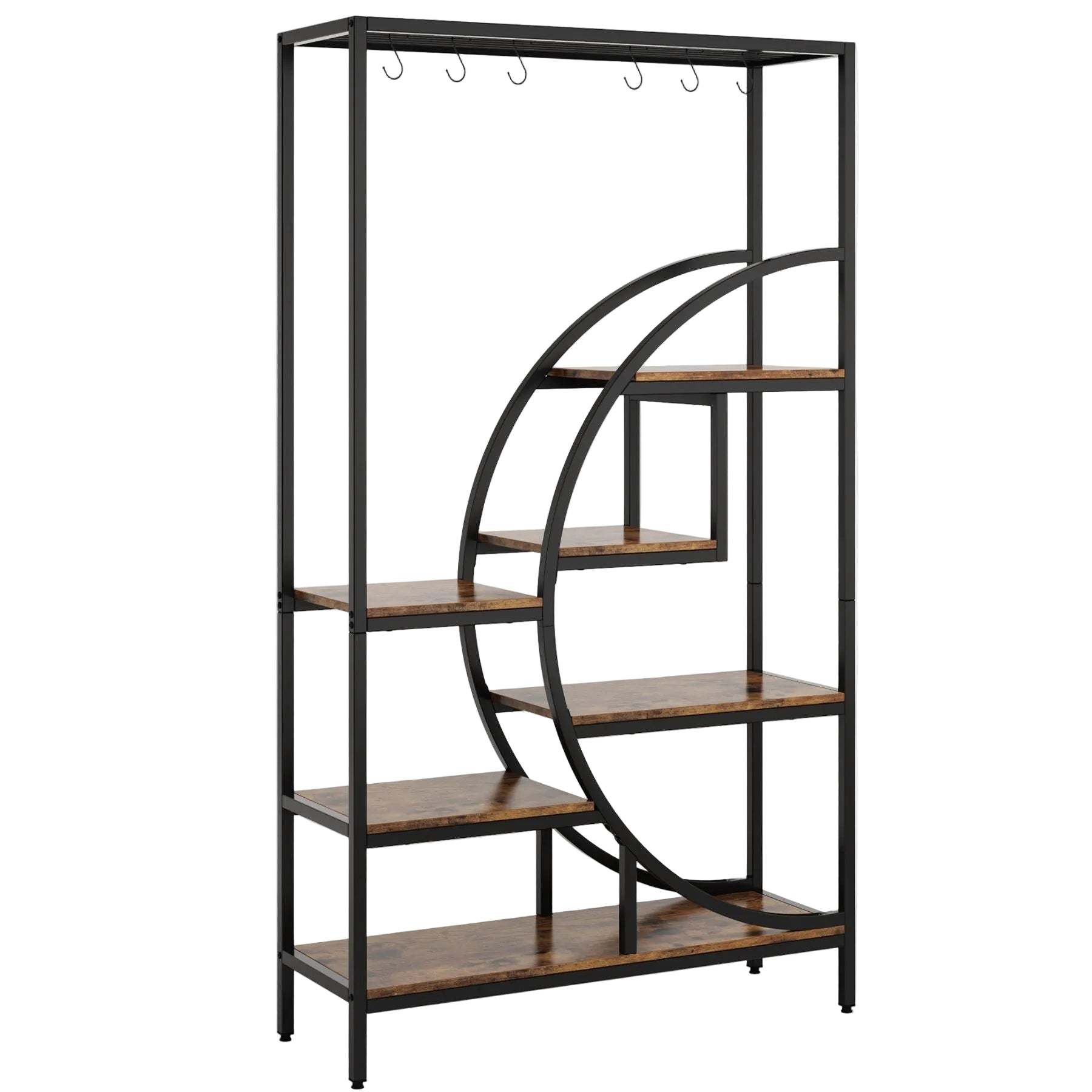 Tribesigns 70.9" Tall Plant Stand, 7 Tier Flower Pots Display Rack with 6 Hooks Tribesigns