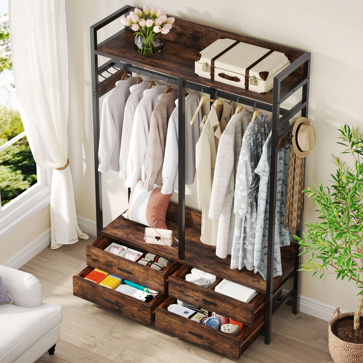 standing closet rack