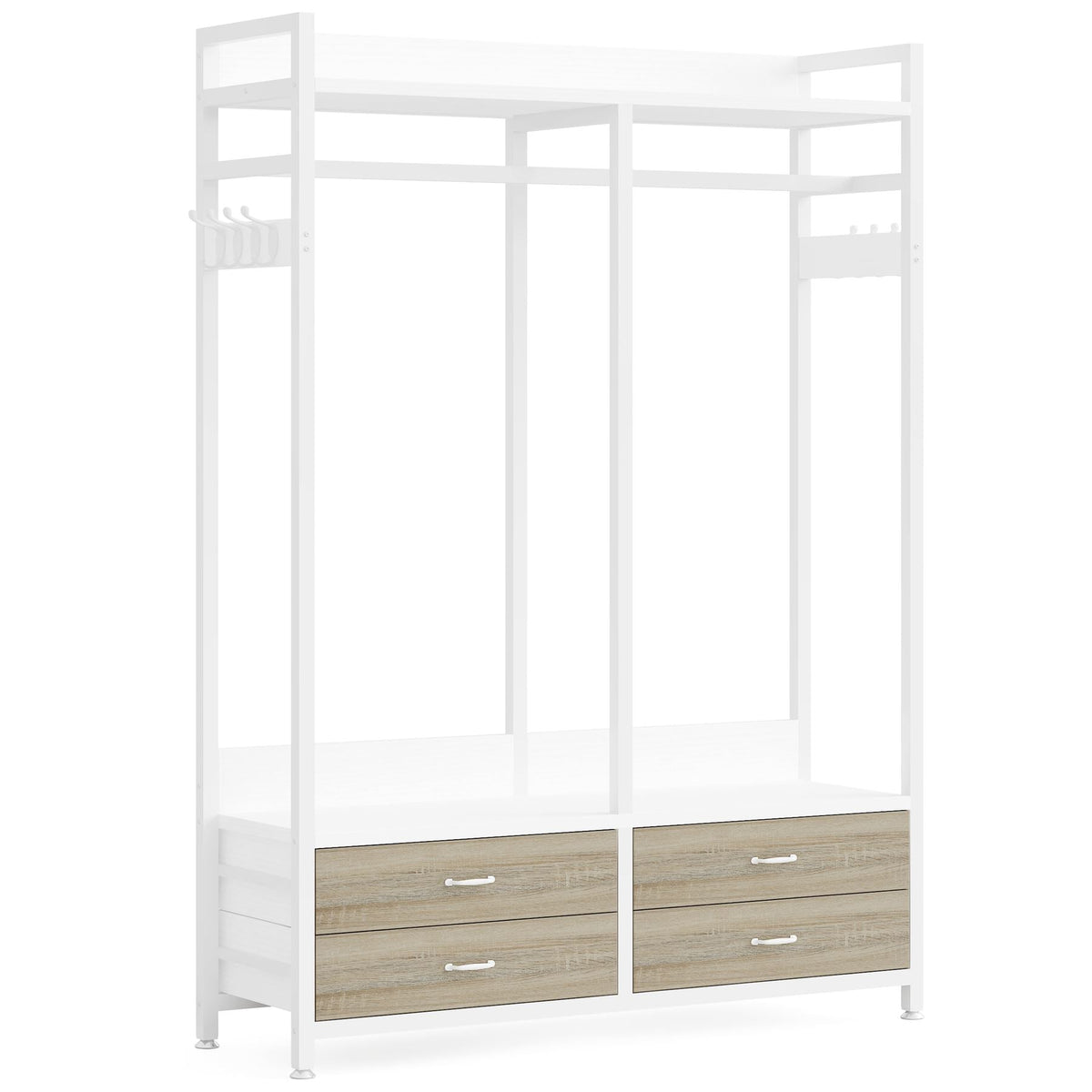 Tribesigns Freestanding Closet Organizer, Garment Rack with Drawers & Shelves Tribesigns