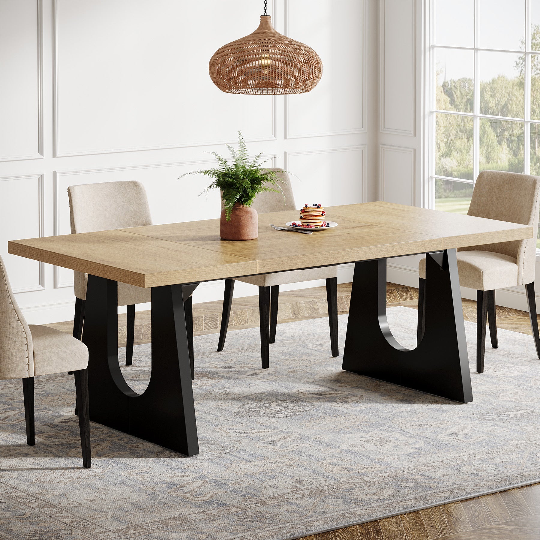 Tribesigns Wood Dining Table, 70