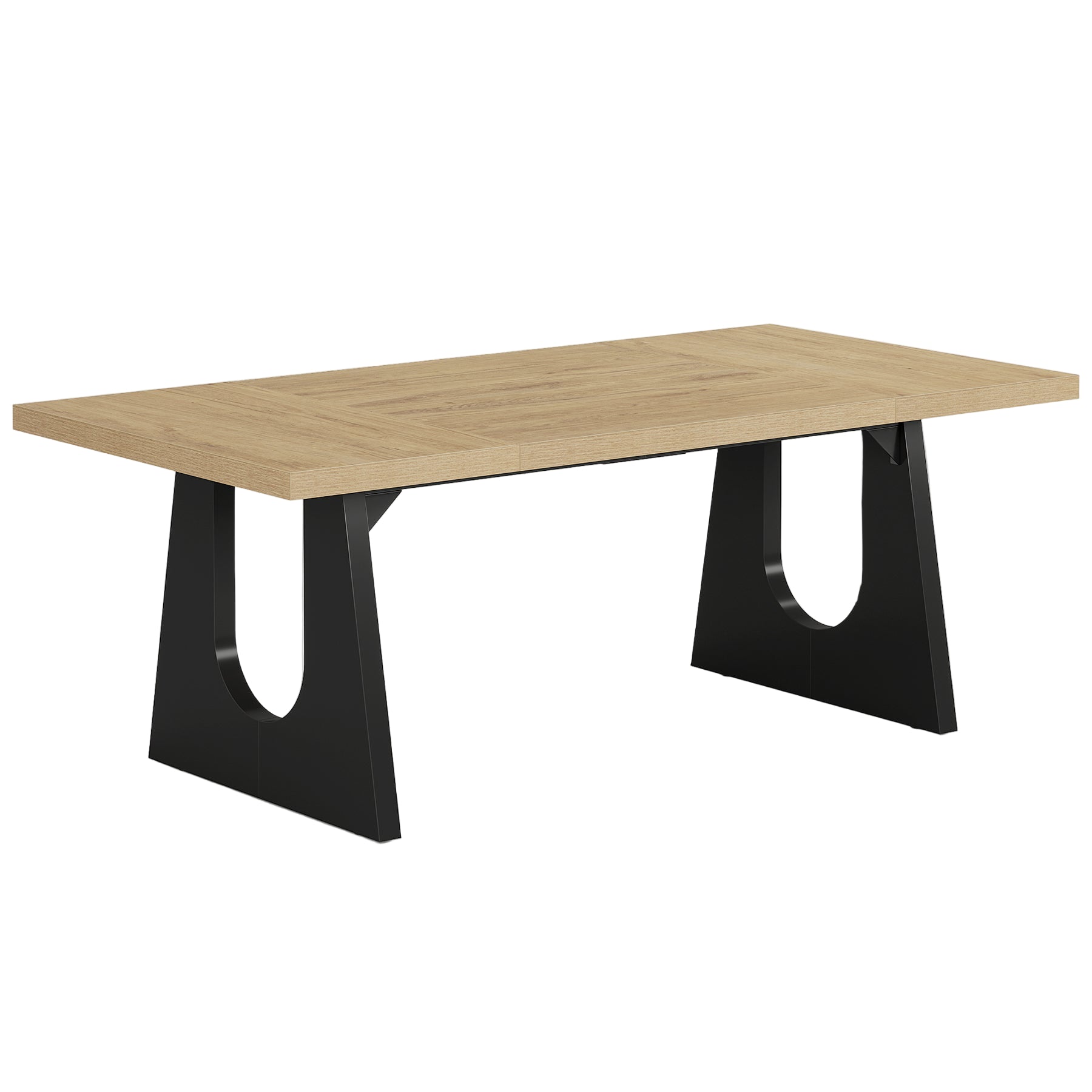 Wood Dining Table, 70" Rectangular Kitchen Table for 6 - 8 People Tribesigns