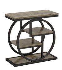 Wood End Table, 4 - Tier Side Table with Storage Shelves Tribesigns
