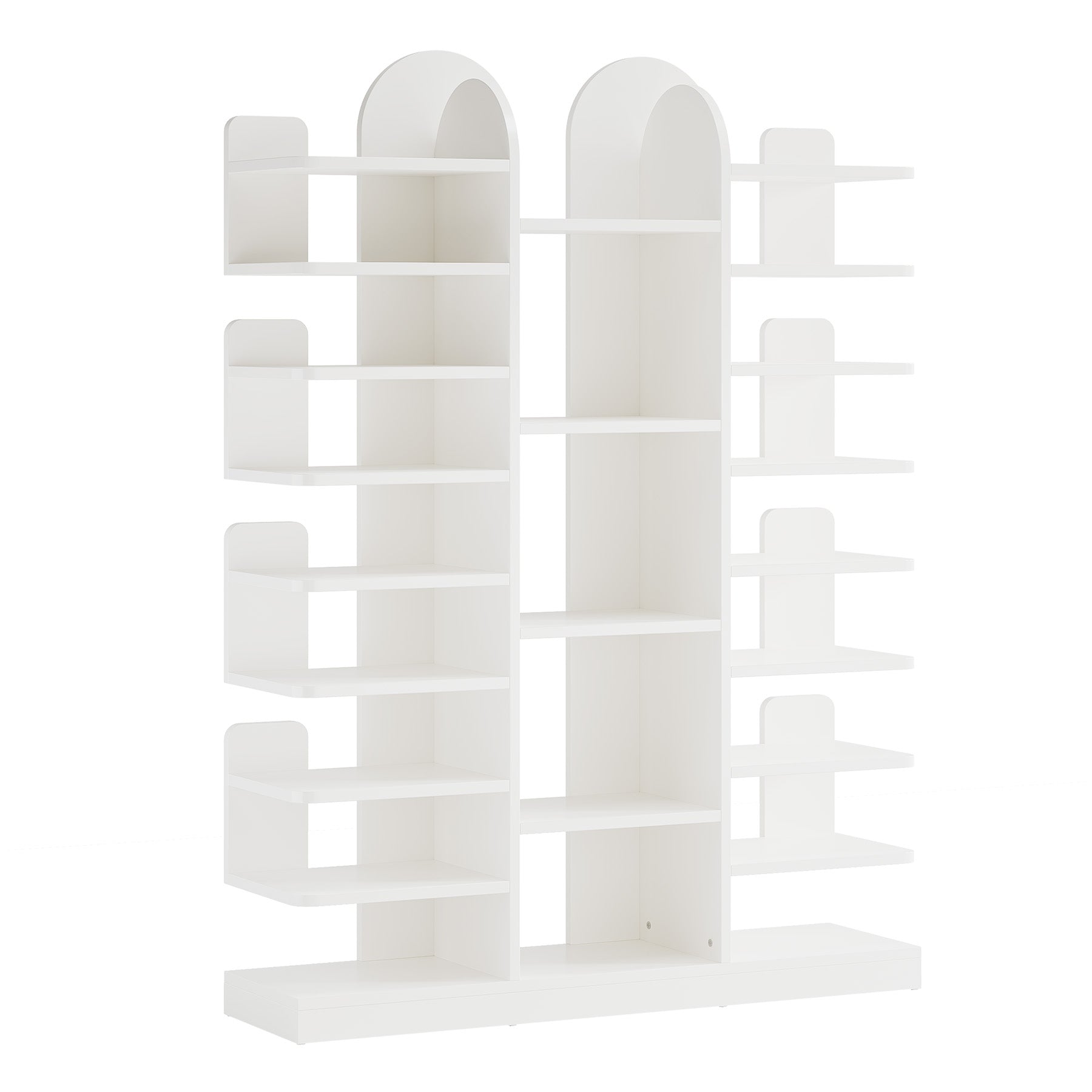 Wooden Shoe Rack, 13 - Tier Freestanding Entryway Shoe Organizer with Open Shelves Tribesigns