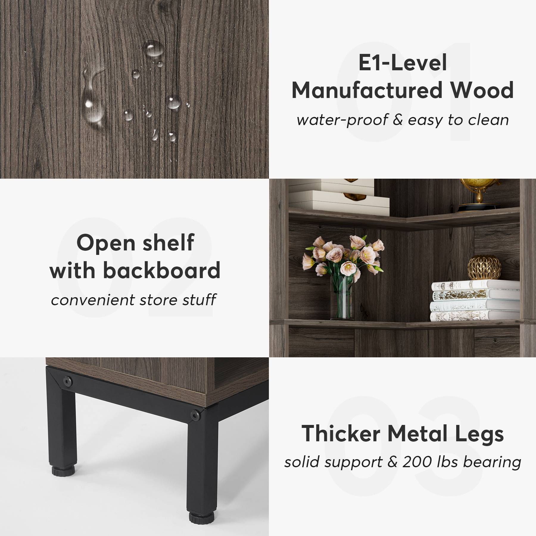 6-Tier Corner Bookcase, 71 inch L-Shaped Etagere Bookshelf Tribesigns