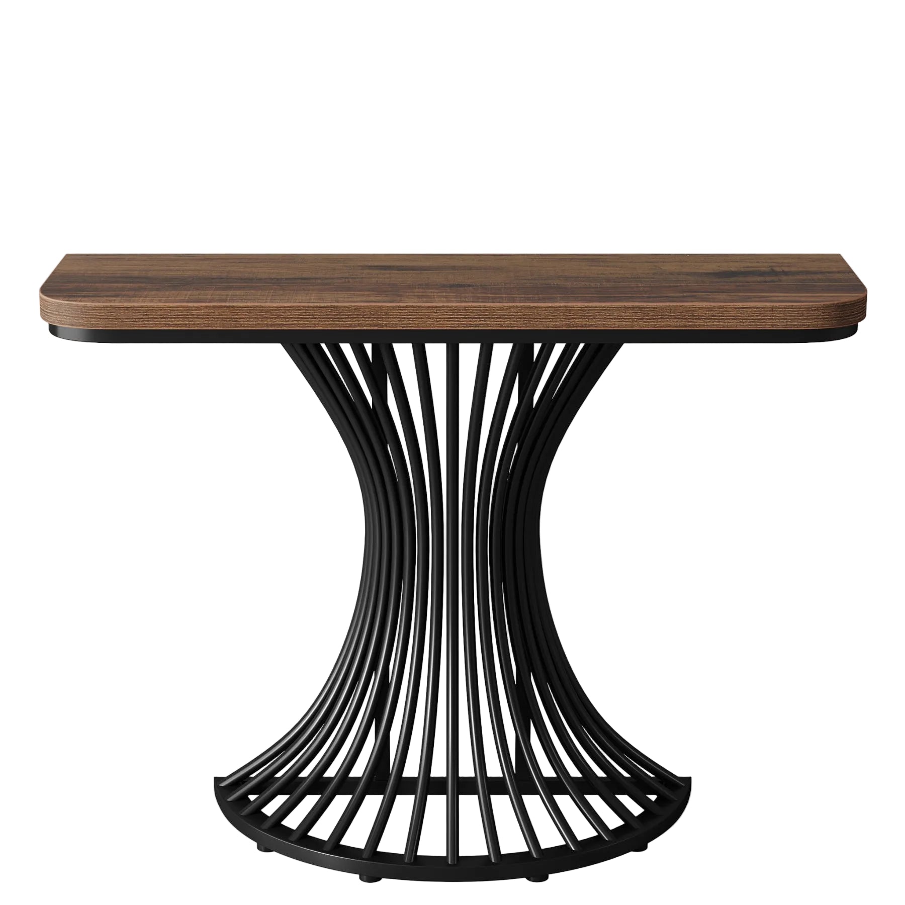 39-Inch Console Table, Accent Sofa Table with Geometric Metal Base Tribesigns