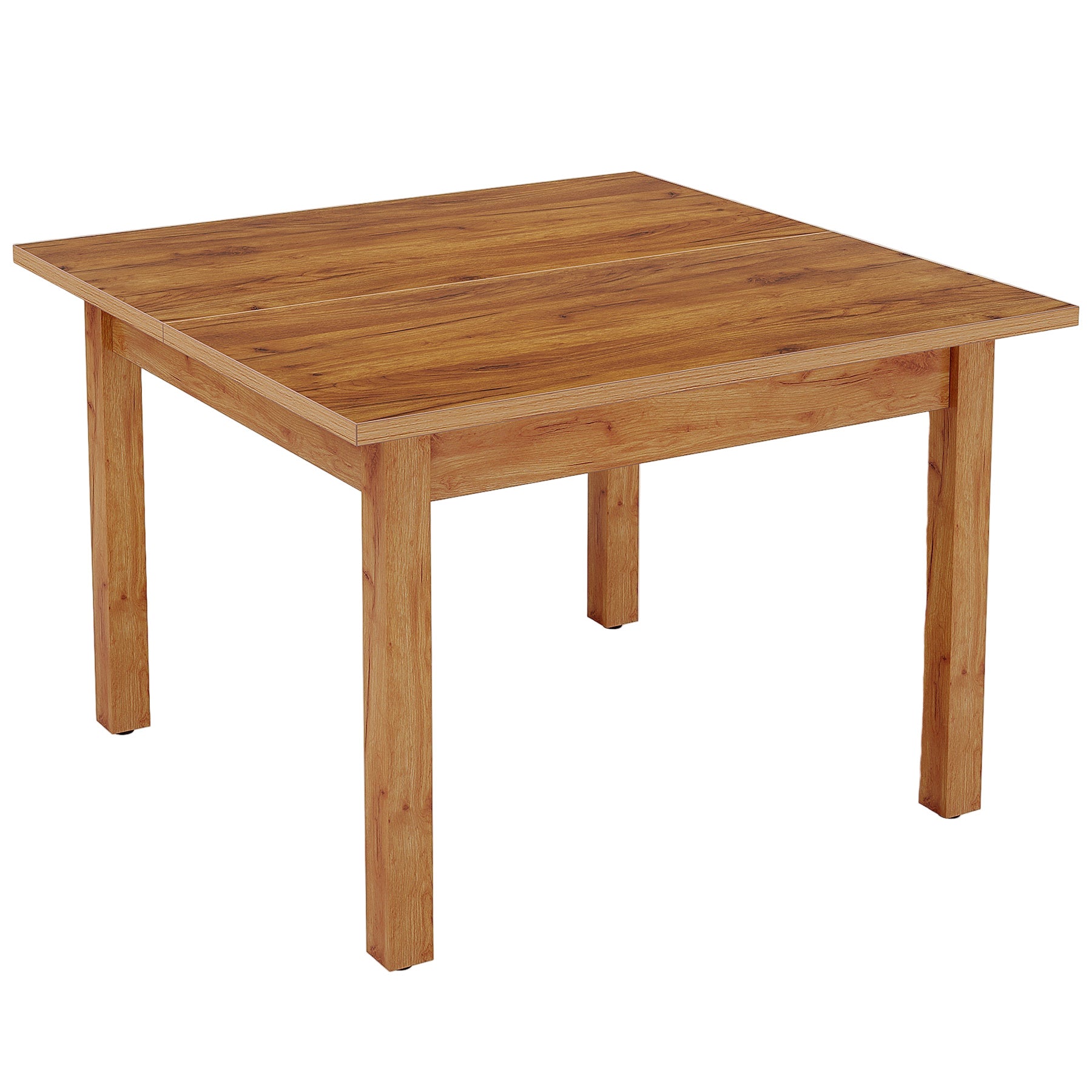 39.4'' Square Dining Table Kitchen Table with Solid Wood Legs for 4 Tribesigns