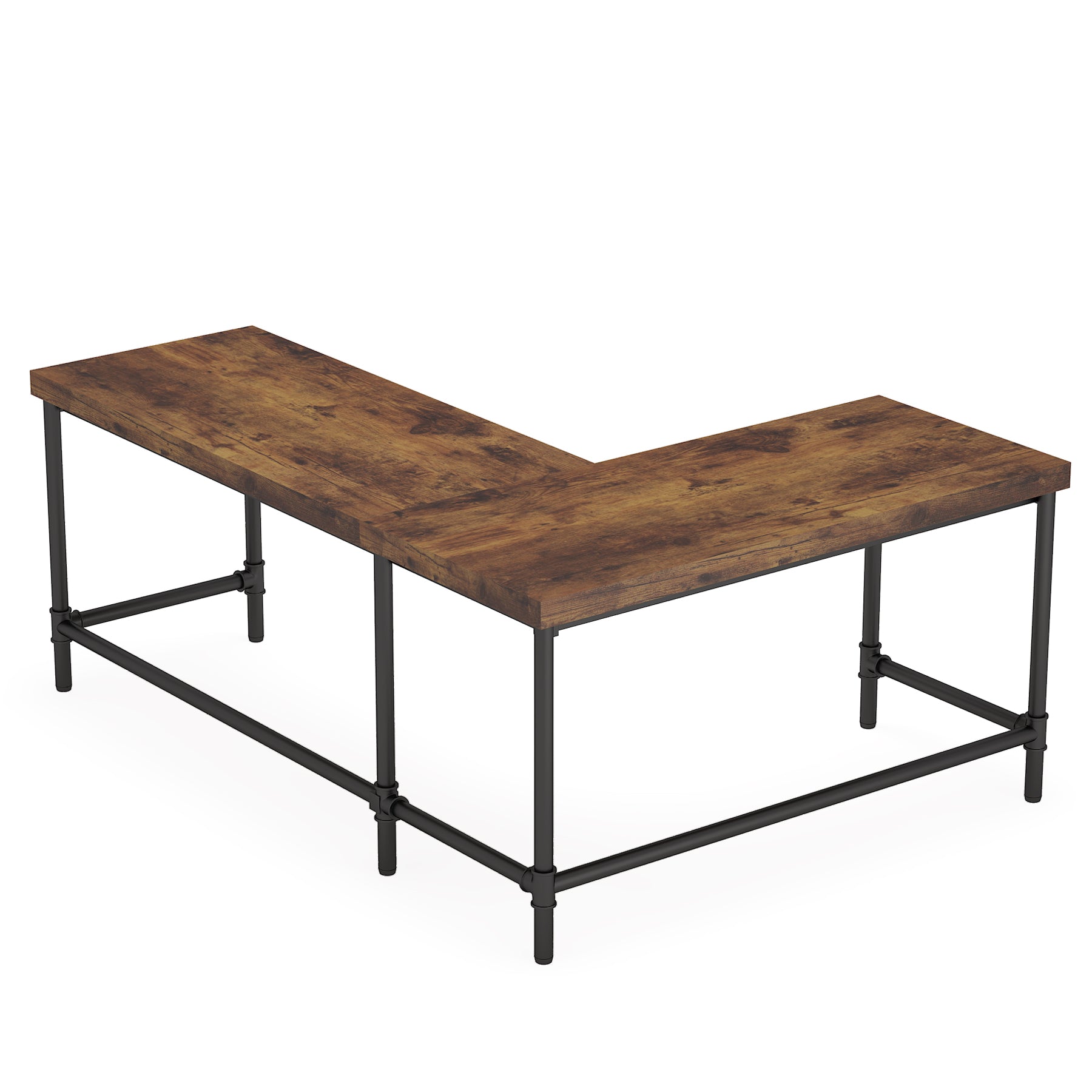 Tribesigns L-Shaped Desk, 67" Industrial Reversible Computer Corner Desk Tribesigns