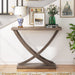 Console Table, 35 inch Industrial Entryway Table Narrow Sofa Table Tribesigns