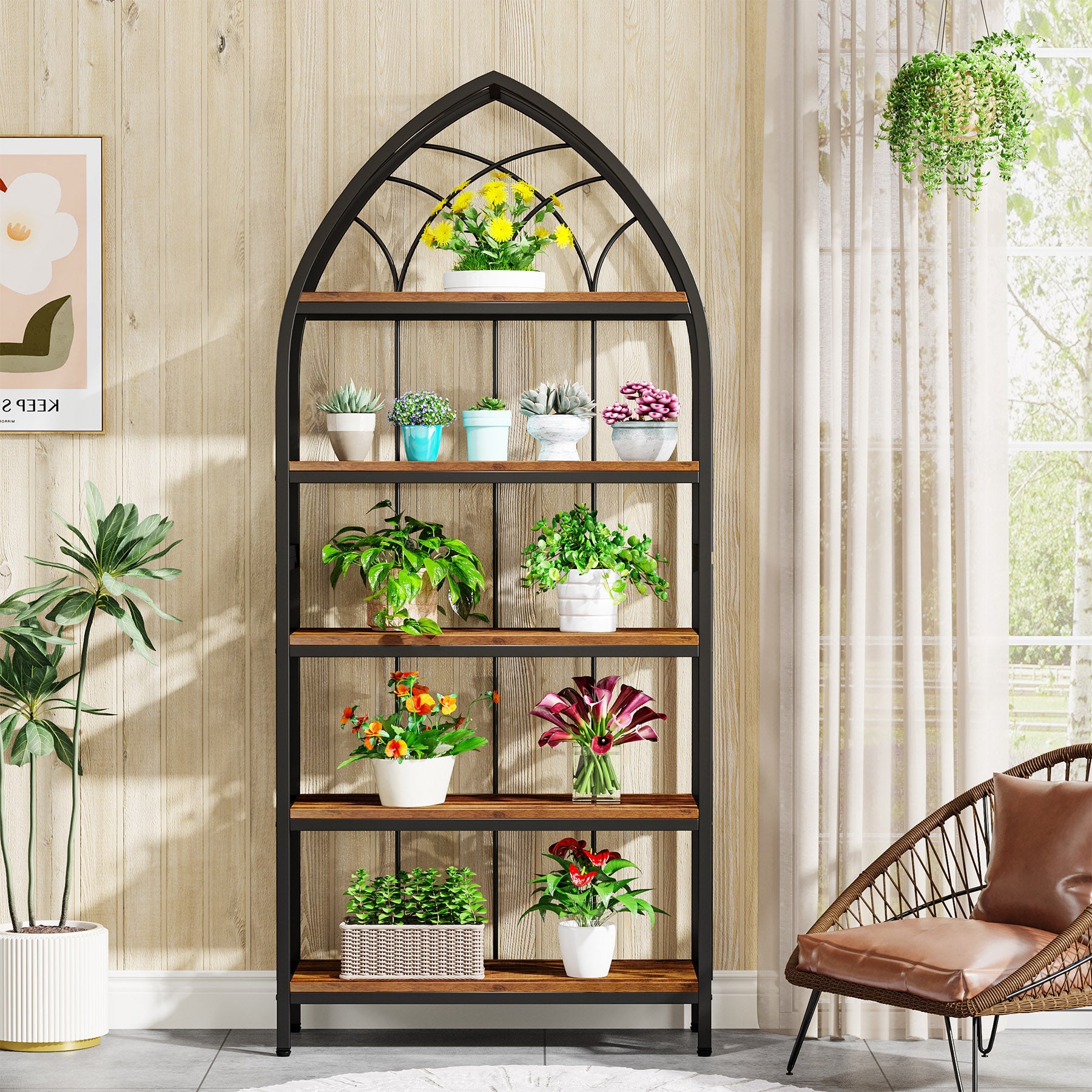 5-Tier Plant Stand, 74.8" Plant Shelf Flower Potted Stand Rack Tribesigns