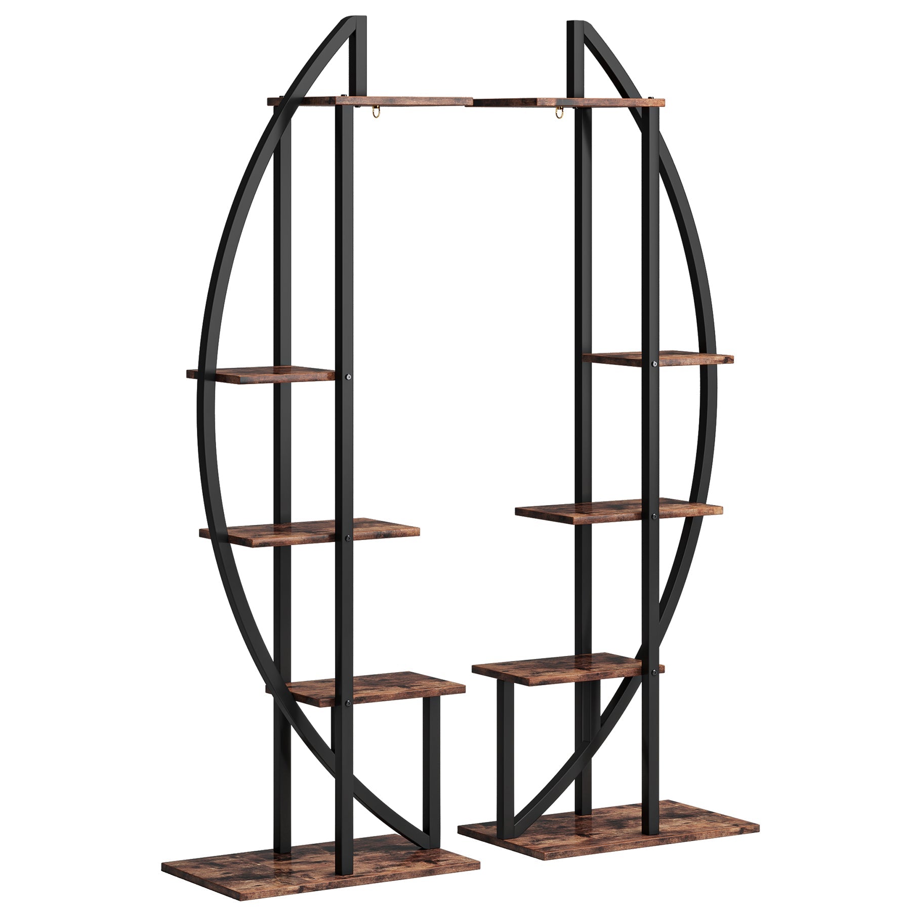 5-Tier Plant Stand Pack of 2, Multi-Layer Bonsai Flower Rack Tribesigns