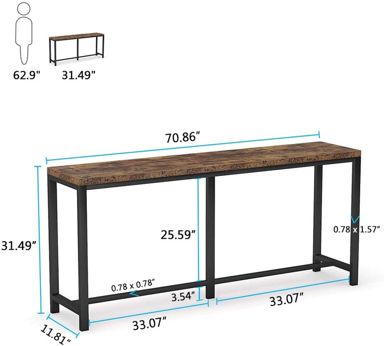 Tribesigns Console Table, Narrow Hallway Table, 70.9 inch Sofa Table